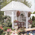 gazebo and flowers